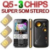celular q5 3 chips