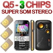 celular q5 3 chips
